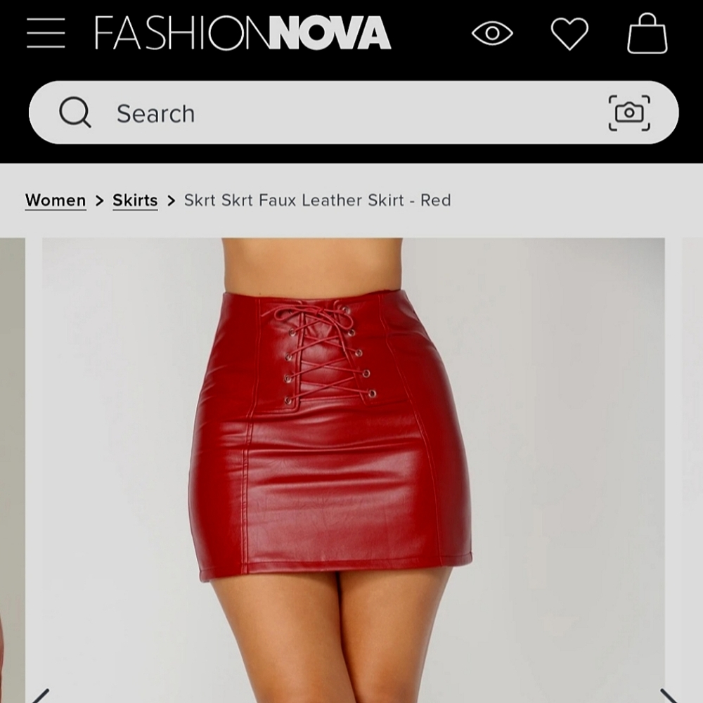 Red Leather Skirt 💋